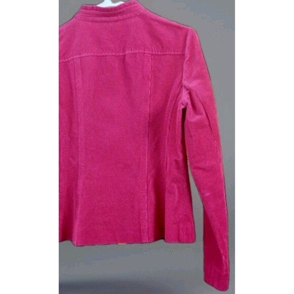 Y2K Barbiecore Pink Corduroy Zip Jacket S Bratz Style Doncaster Club EUC - Picture 7 of 10